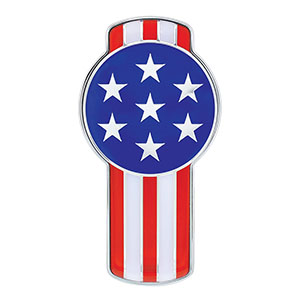 Chrome Die Cast USA Flag Emblem, 10966