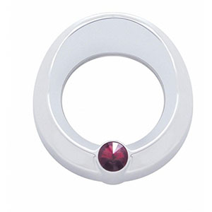 Universal Small Gauge Bezel With Visor - Purple Crystal, 20819