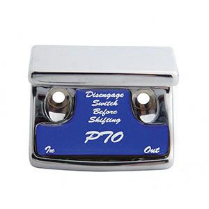 "PTO" Switch Guard With Blue Sticker, 21070
