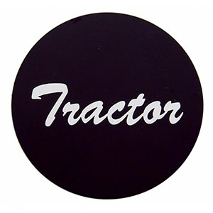 "Tractor" Aluminum Air Valve Knob Sticker Only - Black, 23010-2K