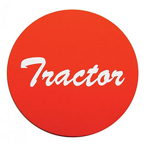"Tractor" Aluminum Air Valve Knob Sticker Only - Red, 23010-2R