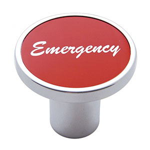 "Emergency" Air Valve Knob - Red Aluminum Sticker, 23027
