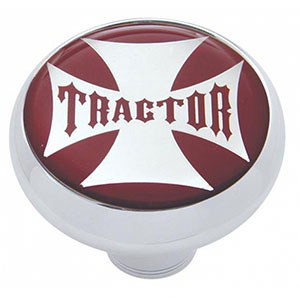 "Tractor" Deluxe Air Valve Knob - Red Maltese Cross Sticker, 23170