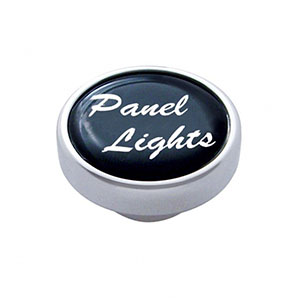 "Panel Lights" Dash Knob - Black Glossy Sticker, 23215