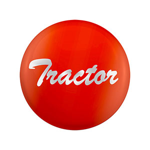 "Tractor" Glossy Air Valve Knob Candy Color Sticker -Cadmium Orange, 23222-1O