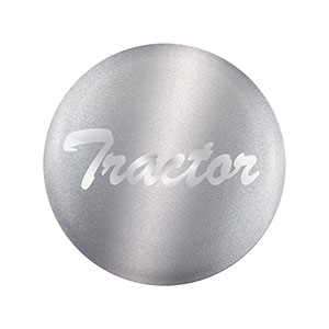 "Tractor" Glossy Air Valve Knob Candy Color Sticker -Liquid Silver, 23222-1S