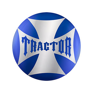 "Tractor" Maltese Cross Air Valve Knob Candy Color Sticker - Indigo Blue , 23222-2B