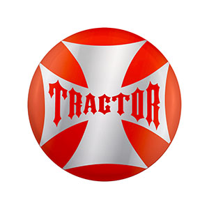 "Tractor" Maltese Cross Air Valve Knob Candy Color Sticker - Cadmium Orange, 23222-2O