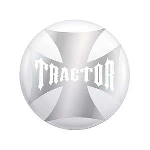 "Tractor" Maltese Cross Air Valve Knob Candy Color Sticker - Pearl White, 23222-2W