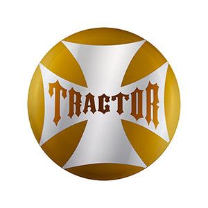 "Tractor" Maltese Cross Air Valve Knob Candy Color Sticker - Electric Yellow, 23222-2Y