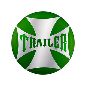 "Trailer" Maltese Cross Air Valve Knob Candy Color Sticker Only- Emerald Green, 23229-2G