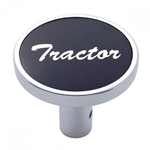 "Tractor" Long Air Valve Knob - Black Aluminum Sticker, 23310