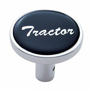 "Tractor" Long Air Valve Knob - Black Glossy Sticker, 23334