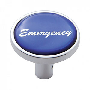 "Emergency" Long Air Valve Knob - Blue Glossy Sticker, 23351