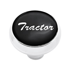 "Tractor" Deluxe Air Valve Knob - Black Glossy Sticker, 23400