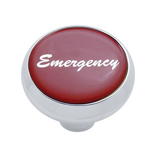 "Emergency" Deluxe Air Valve Knob - Red Glossy Sticker, 23416