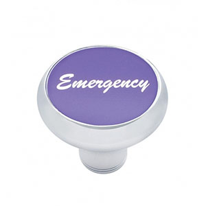 "Emergency" Deluxe Air Valve Knob - Purple Aluminum Sticker, 23433
