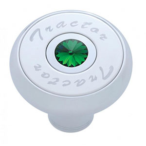 "Tractor" Deluxe Air Valve Knob - Green Crystal, 23513