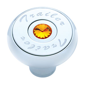 "Trailer" Deluxe Air Valve Knob - Amber Crystal, 23516