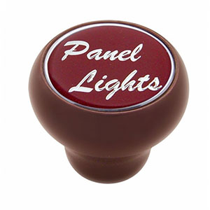 "Panel Lights" Wood Deluxe Dash Knob - Red Glossy Sticker, 23546