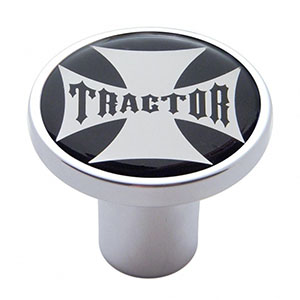 "Tractor" Air Valve Knob - Black Maltese Cross Sticker, 23654