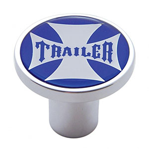 "Trailer" Air Valve Knob - Blue Maltese Cross Sticker, 23661