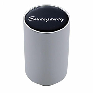 "Emergency" 3" Air Valve Knob - Black Glossy Sticker, 23736