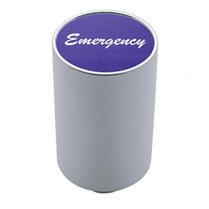 "Emergency" 3" Air Valve Knob - Purple Aluminum Sticker, 23757