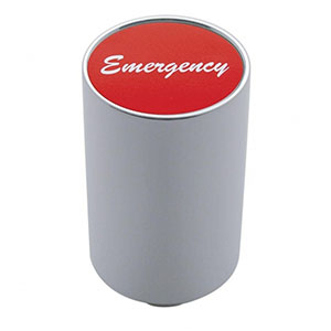 "Emergency" 3" Air Valve Knob - Red Aluminum Sticker, 23758