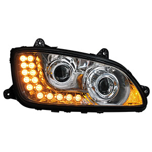 Chrome Projection Headlight Assembly For 2008-2017 Kenworth T660- Passenger, 31159