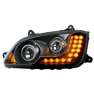 Blackout Projection Headlight Assembly For 2008-2017 Kenworth T660 - Driver, 31160