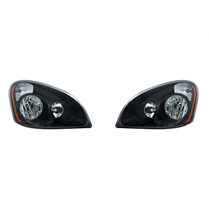 "Blackout" Headlight Set For 2008-2017 Freightliner Cascadia (Pair), 31207