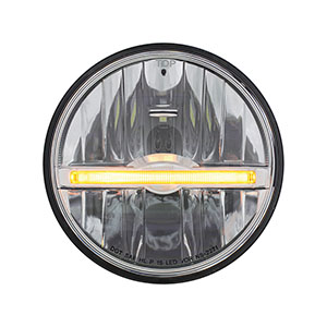ULTRALIT - 9 LED 5-3/4" LED Headlight With Amber LED Position Light Bar, 31259