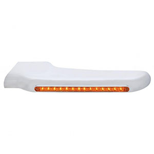 14 Amber LED Front Fender Cover For Peterbilt 388 (2008-2015) & 389 (2008-2023)-Amber Lens - Driver, 32560
