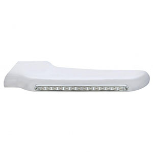 14 Amber LED Front Fender Cover For Peterbilt 388 (2008-2015) & 389 (2008-2023)-Clear Lens - Driver, 32562