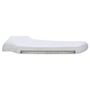 14 Amber LED Front Fender Cover For Peterbilt 388 (2008-2015) & 389 (2008-2023)-Chrome Lens - Driver, 32564