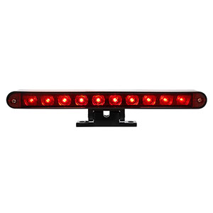 10 LED Dual Function 3rd Brake Light With Black Swivel Pedestal Base - Red LED/Red Lens, 33011