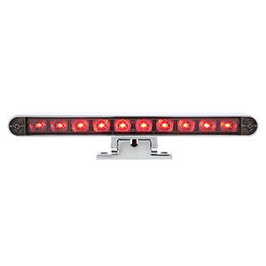 10 LED Dual Function 3rd Brake Light With Chrome Swivel Pedestal Base - Red LED/Clear Lens, 33013