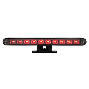 10 LED Dual Function 3rd Brake Light With Black Swivel Pedestal Base - Red LED/Clear Lens, 33014