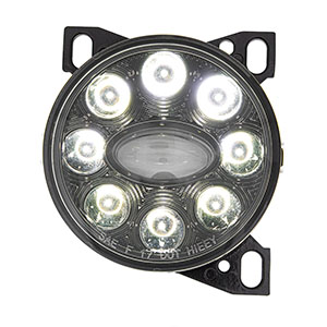 9 LED Projector Fog Light With LED Position Lights For Peterbilt 579/587 & Kenworth T660 - Black, 35856