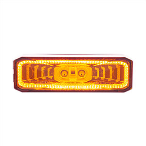 10 LED Rectangular Abyss Light (Clearance/Marker) - Amber LED/Amber Lens, 36010