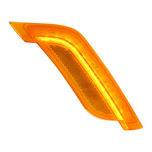 12 Amber LED Fender Turn Signal Light For Peterbilt 579 (2012-2021) & 587 (2012-2018)- Passenger, Amber Lens, 36396