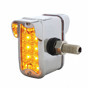 10 LED Dual Function Reflector Double Face Light W/Visor - Vertical Side Mount - Amber & Red LED/Amber & Red Lens, 36412