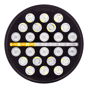 ULTRALIT - 24 High Power LED Circular Light With Dual Color LED Position Light Bar, 36452
