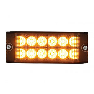 12 High Power LED Low Profile Warning Lighthead - Amber LED, 36691