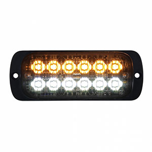 12 High Power LED Super Thin Warning Light - Amber LED & White LED (Bulk), 36846B