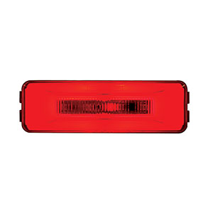 10 LED Rectangular GloLight (Clearance/Marker) - Red LED/Red Lens, 36993