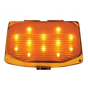 12 LED Front Fender Tip Light For Harley Motorcycle- Amber LED/Amber Lens, 37120
