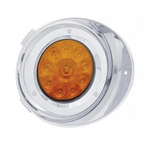 10 LED DRL Conversion Kit Without Visor For Pre-2005 Freightliner Century- Passenger -Amber LED & Lens, 37411