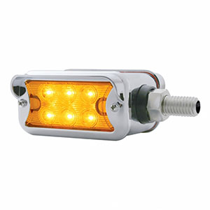 12 LED Dual Function Double Face Light W/Visor - Horizontal Mount - Amber LED/Amber Lens, 37504